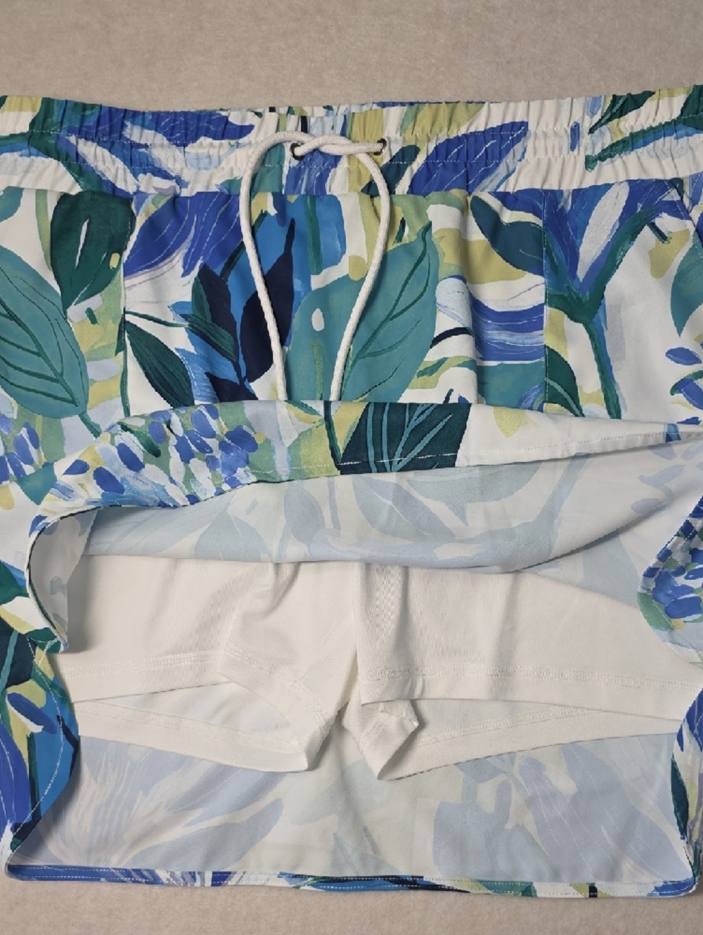 St. John's Bay Blue & Teal Floral Skort - Picture 7 of 9
